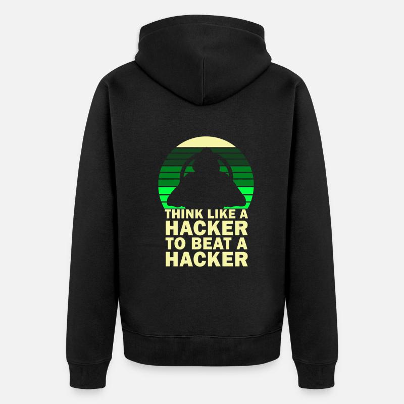 Ethical Hacker Cybersecurity Expertise - Unisex Premium Organic Zip Hoodie - black