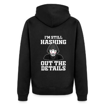 Expertise en cybersécurité de hackers éthiques - Veste à capuche bio Premium Unisexe - noir - Dos - Nico (187cm)