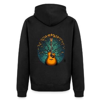 Yggdrasil Nature Musicien Arbre De Vie - Veste à capuche bio Premium Unisexe - noir - Dos - Nico (187cm)