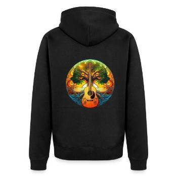 Yggdrasil Nature Musicien Arbre De Vie - Veste à capuche bio Premium Unisexe - noir - Dos - Nico (187cm)