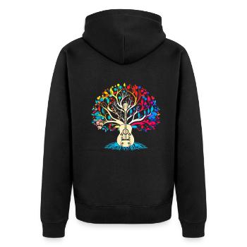 Yggdrasil Nature Musicien Arbre De Vie - Veste à capuche bio Premium Unisexe - noir - Dos - Nico (187cm)