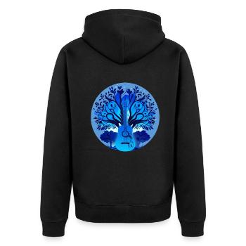 Yggdrasil Nature Musicien Arbre De Vie - Veste à capuche bio Premium Unisexe - noir - Dos - Nico (187cm)