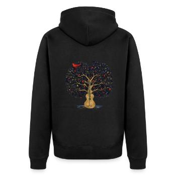 Yggdrasil Nature Musicien Arbre De Vie - Veste à capuche bio Premium Unisexe - noir - Dos - Nico (187cm)