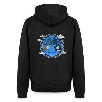 Yggdrasil Musicien de la nature Arbre de vie - Veste à capuche bio Premium Unisexe - noir - Dos - Nico (187cm)