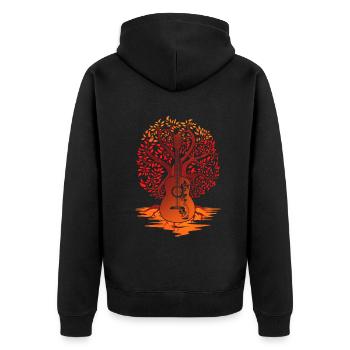 Yggdrasil Musicien de la nature Arbre de vie - Veste à capuche bio Premium Unisexe - noir - Dos - Nico (187cm)
