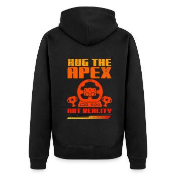 Simracer Esports Enthusiast Sim Racing - Unisex Premium Organic Zip Hoodie - black - Back - Nico (187cm)