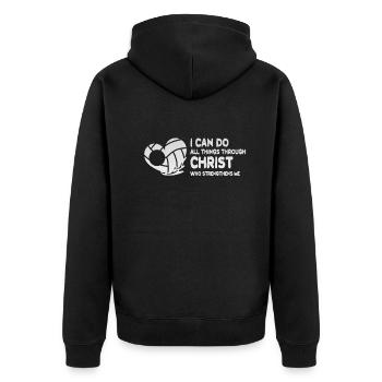 Je peux tout faire grâce au volleyball - Veste à capuche bio Premium Unisexe - noir - Dos - Nico (187cm)