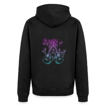 Yggdrasil Nature Musicien Arbre De Vie - Veste à capuche bio Premium Unisexe - noir - Dos - Nico (187cm)