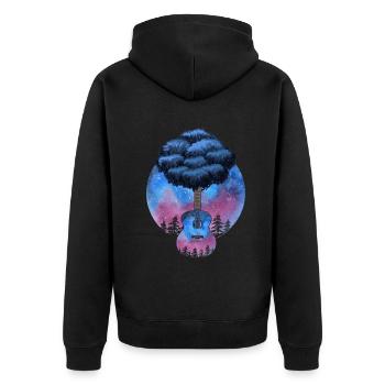 Yggdrasil Nature Musicien Arbre De Vie - Veste à capuche bio Premium Unisexe - noir - Dos - Nico (187cm)