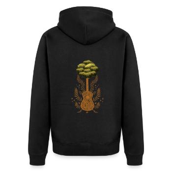 Yggdrasil Nature Musicien Arbre De Vie - Veste à capuche bio Premium Unisexe - noir - Dos - Nico (187cm)
