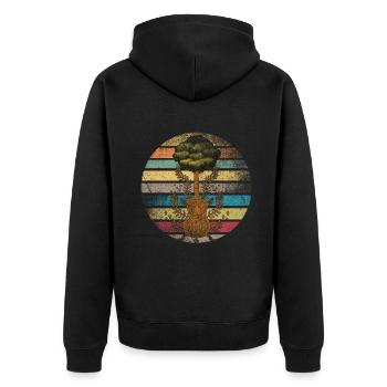Yggdrasil Nature Musicien Arbre De Vie - Veste à capuche bio Premium Unisexe - noir - Dos - Nico (187cm)