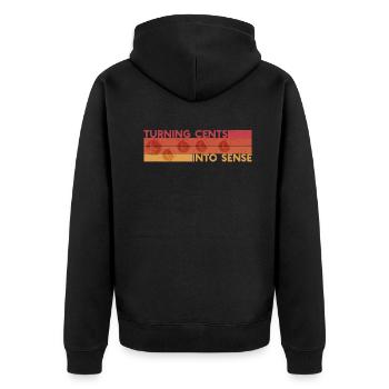 Numismatics Coin Collector Passion - Unisex Premium Organic Zip Hoodie - black - Back - Nico (187cm)