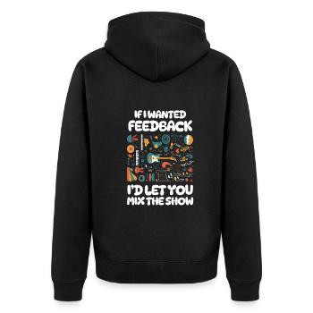 Si je voulais un ingénieur du son en retour - Veste à capuche bio Premium Unisexe - noir - Dos - Nico (187cm)