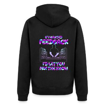 Si je voulais un ingénieur du son en retour - Veste à capuche bio Premium Unisexe - noir - Dos - Nico (187cm)