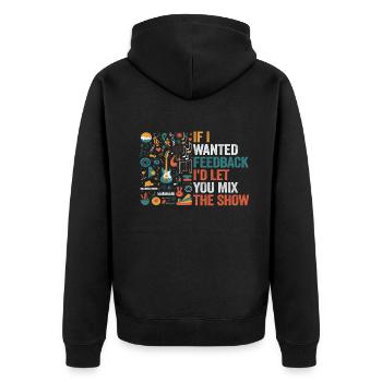Si je voulais un ingénieur du son en retour - Veste à capuche bio Premium Unisexe - noir - Dos - Nico (187cm)
