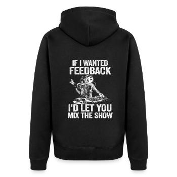 Si je voulais un ingénieur du son en retour - Veste à capuche bio Premium Unisexe - noir - Dos - Nico (187cm)