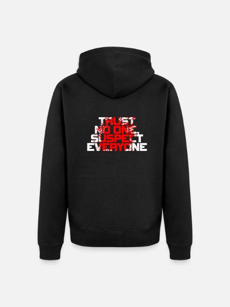 Murder Mystery Dinner Fun Night - Unisex Premium Organic Zip Hoodie - black