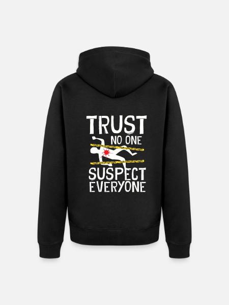 Murder Mystery Dinner Fun Night - Unisex Premium Organic Zip Hoodie - black
