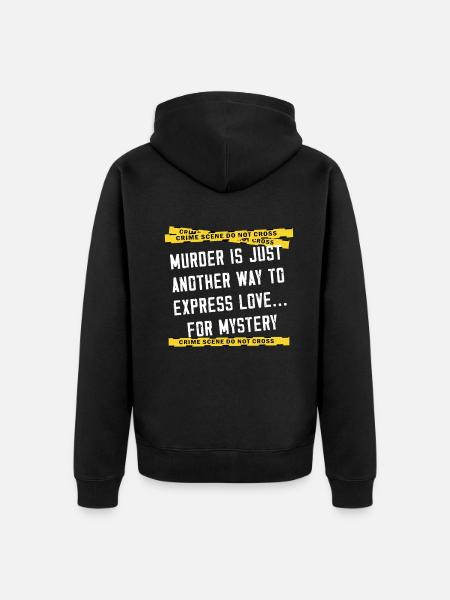 Murder Mystery Dinner Fun Night - Unisex Premium Organic Zip Hoodie - black