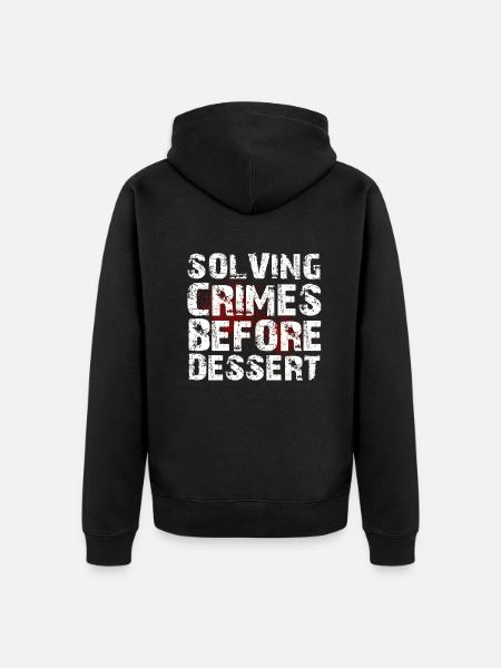 Murder Mystery Dinner Fun Night - Unisex Premium Organic Zip Hoodie - black
