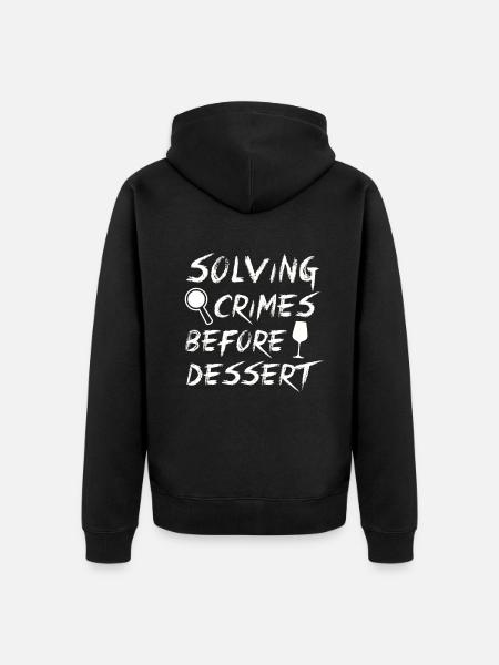 Murder Mystery Dinner Fun Night - Unisex Premium Organic Zip Hoodie - black