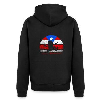 Taino fait écho à l’héritage portoricain des Coqui - Veste à capuche bio Premium Unisexe - noir - Dos - Nico (187cm)