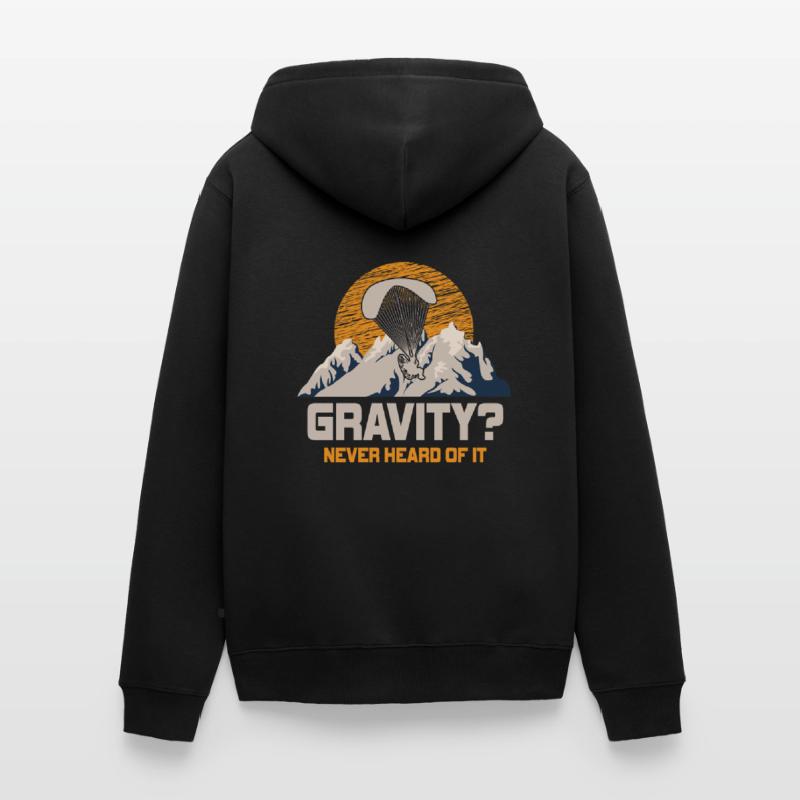Hilarious Paramotor Gravity Meme Unisex Premium Organic Zip Hoodie