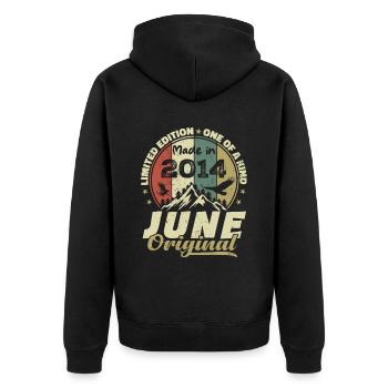 Juin 2014 Cadeau Anniversaire Juin 2014 Juin 2014 - Veste à capuche bio Premium Unisexe - noir - Dos - Nico (187cm)
