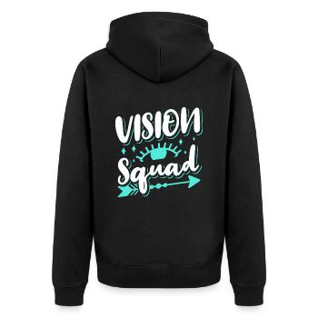 Eye Doctor Eyeglasses Optometrist Vision Squad - Unisex Premium Organic Zip Hoodie - black - Back - Nico (187cm)