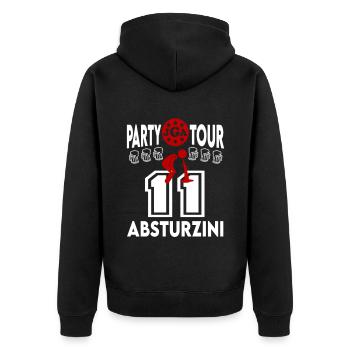 Jga Besoffen Absturz Hagelvoll Betrunken Dicht - Unisex Premium Bio Zip Hoodie - Schwarz - Hinten - Nico (187cm)