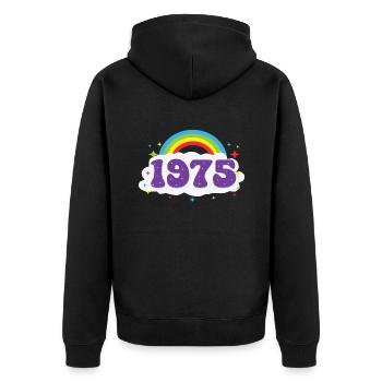 Rainbow (1975) - Unisex Premium Organic Zip Hoodie - black - Back - Nico (187cm)