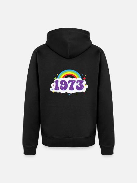 Rainbow (1973) - Unisex Premium Organic Zip Hoodie - black