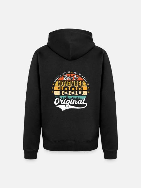 Legendary since November 1998 - 1998 - Unisex Premium Organic Zip Hoodie - black