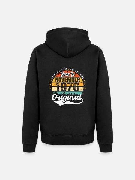 Legendary since November 1976 - 1976 - Unisex Premium Organic Zip Hoodie - black