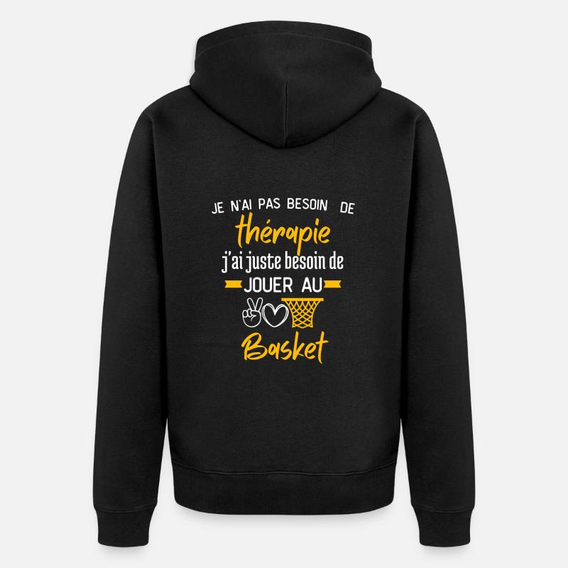 Thérapie Basket - Veste à capuche bio Premium Unisexe - noir