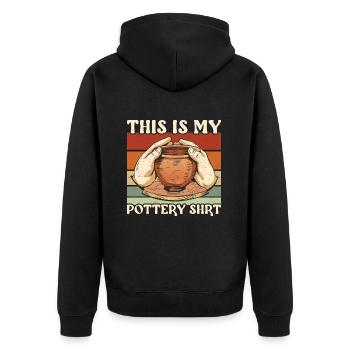 Töpfern This Is My Pottery Shirt Pottery Keramik - Unisex Premium Bio Zip Hoodie - Schwarz - Hinten - Nico (187cm)