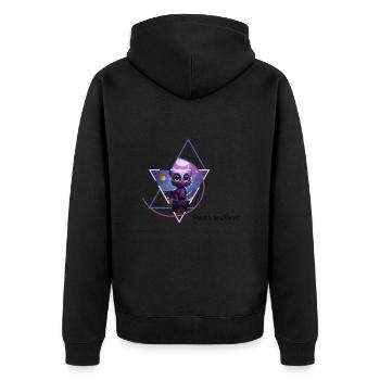 Hybride hibou-dragon - Veste à capuche bio Premium Unisexe - noir - Dos - Nico (187cm)