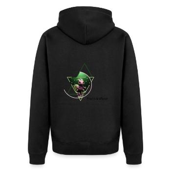 Hybride tortue-écureuil - Veste à capuche bio Premium Unisexe - noir - Dos - Nico (187cm)