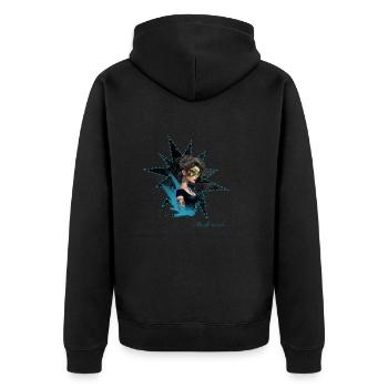Fille rock - Veste à capuche bio Premium Unisexe - noir - Dos - Nico (187cm)