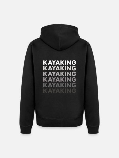 Kayaker Kayaking - Unisex Premium Organic Zip Hoodie - black