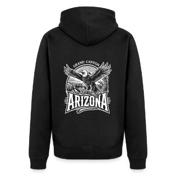 T-Shirt vintage Grand Canyon Arizona Design rétro - Veste à capuche bio Premium Unisexe - noir - Dos - Nico (187cm)
