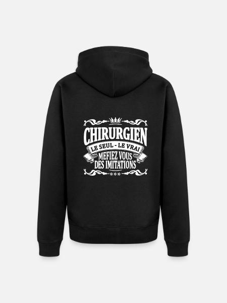 chirurgien le seul le vrai - Veste à capuche bio Premium Unisexe - noir