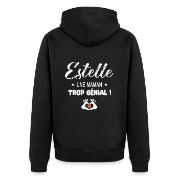 Estelle Cadeau pour une maman génial - Veste à capuche bio Premium Unisexe - noir - Dos - Nico (187cm)
