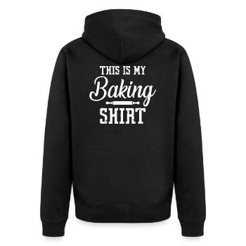 This Is My Baking Shirt Bake Family Baker & T Shir - Unisex Premium Organic Zip Hoodie - black - Back - Nico (187cm)