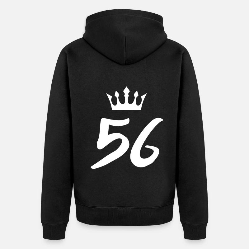 56 Couronne numérique - Veste à capuche bio Premium Unisexe - noir