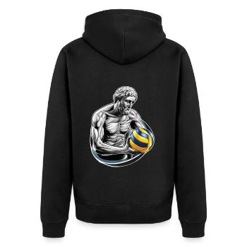 Volley-ball - Veste à capuche bio Premium Unisexe - noir - Dos - Nico (187cm)