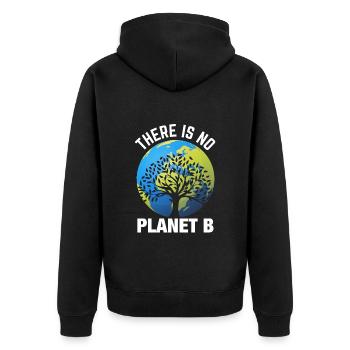 Jour de la Terre - Il n’y a pas de planète B - Veste à capuche bio Premium Unisexe - noir - Dos - Nico (187cm)