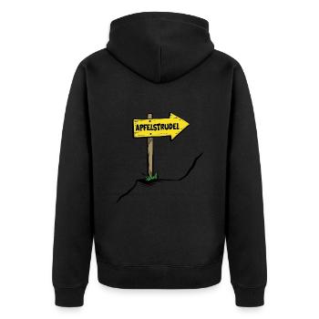 bergwandern servus gipfelkreuz alpin apfelstrudel - Unisex Premium Bio Zip Hoodie - Schwarz - Hinten - Nico (187cm)