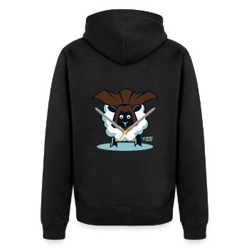 Ewe un guerrier ? - Veste à capuche bio Premium Unisexe - noir - Dos - Nico (187cm)