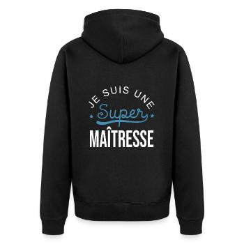 Super rmaitresse - Veste à capuche bio Premium Unisexe - noir - Dos - Nico (187cm)
